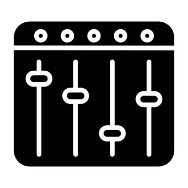 Karıştırıcı. Web simgesi basit illüstrasyon