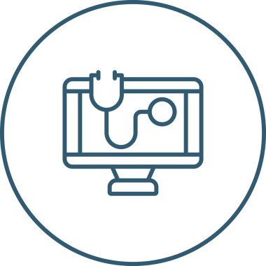 Tıbbi steteskopun basit vektör çizimi