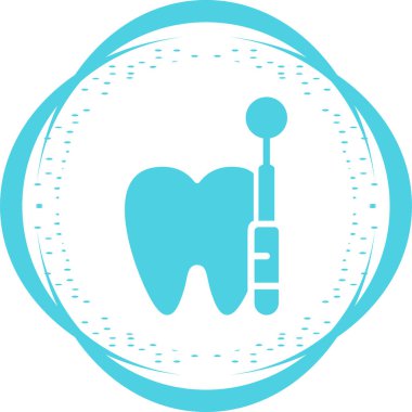 Diş simgesinin vektör illüstrasyonu 