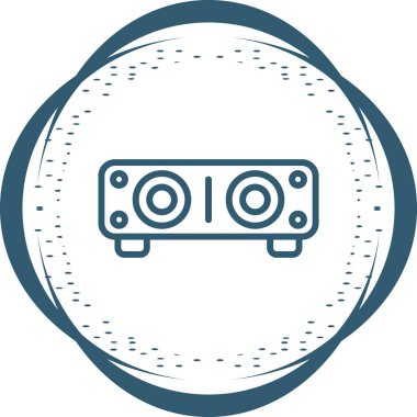 Ses çubuğu simgesi, vektör illüstrasyonu basit tasarım