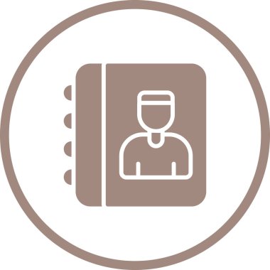 Adres Defteri simgesi, vektör illüstrasyonu basit tasarım