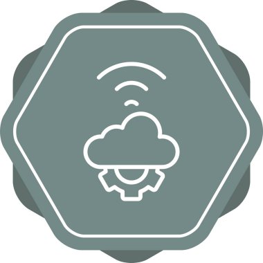 Bulut Otomasyonu Web simgesi vektör çizimi