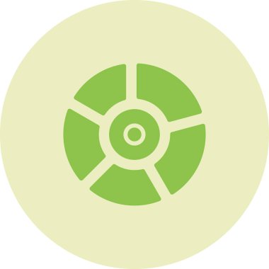 Pie Chart Simgesi modaya uygun düz stil. Web sitenizin tasarımı için grafik sembolü, logo, uygulama, UI. Vektör illüstrasyonu