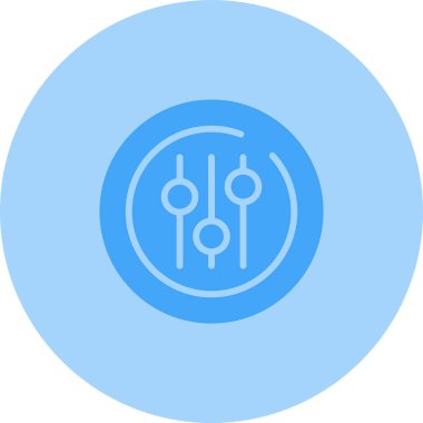 Ekolayzır daire simgesinin vektör illüstrasyonu