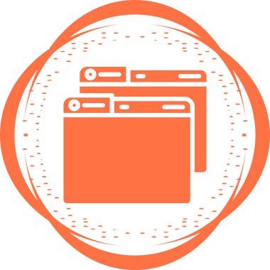 Windows web simgesi vektör çizimi 