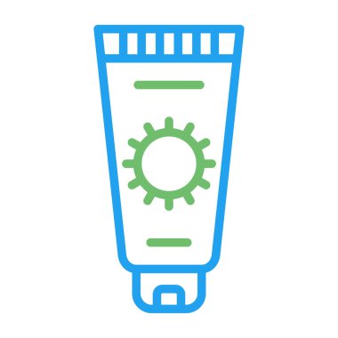 Güneş kremi simgesinin vektör illüstrasyonu