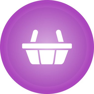 Sepet simgesi, vektör illüstrasyonu basit tasarım