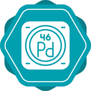 Periyodik tablonun kimyasal elementinin web illüstrasyonu