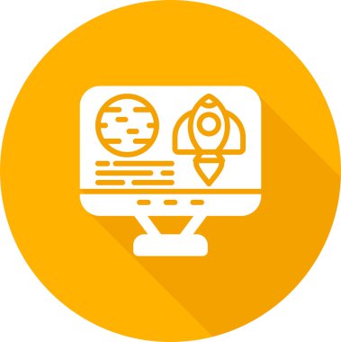 roket simgesi, vektör illüstrasyonu basit tasarım