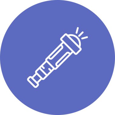 Teleskop simgesi. Eğitim ve bilim koleksiyonundan ince çizgili teleskop ikonu. Beyaz arkaplanda izole edilmiş ana hat vektörü