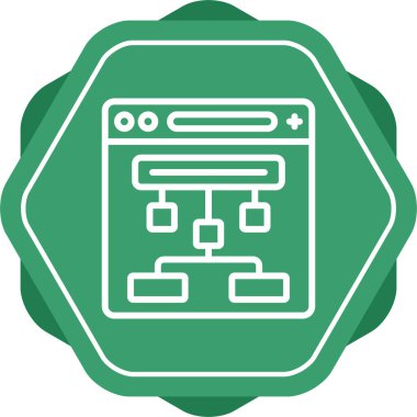 Web tarayıcı simgesi, vektör illüstrasyonu basit tasarım