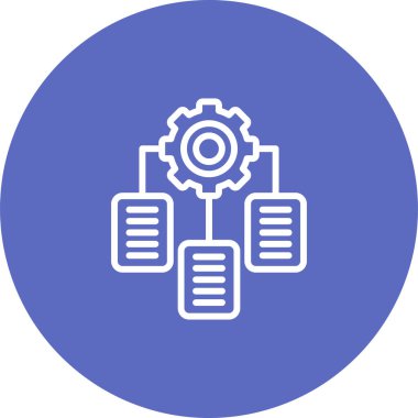 Teknik veri kavramı, iş verimliliği, evrak işleri. Belge Bütünleşme simgesi beyaz arkaplanda izole edildi.