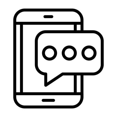 SMS iletisi simgesi, vektör çizim