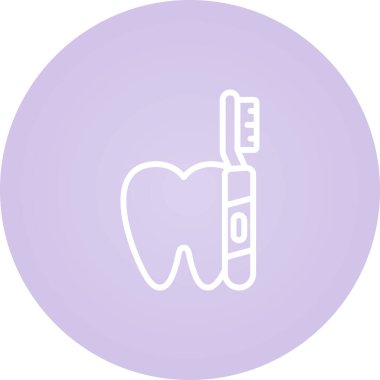 Diş fırçası web simgesi, vektör illüstrasyonu