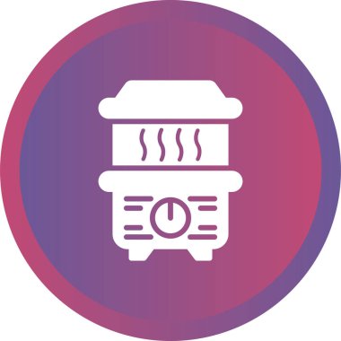 Steamer simgesinin basit vektör illüstrasyonu