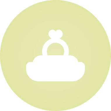 Evlilik Kalp Şekilli Halka ikonunun vektör illüstrasyon tasarımı