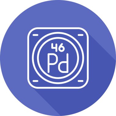 Periyodik tablonun kimyasal elementinin web illüstrasyonu