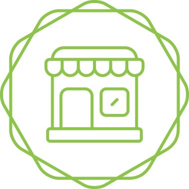 mağaza web simgesi, basit vektör illüstrasyonu