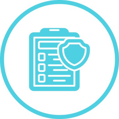 Sigorta simgesi beyaz arka plan üzerinde izole 