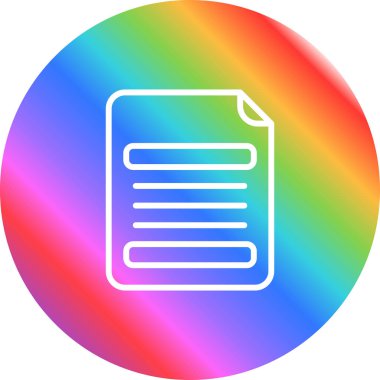 Belge. Web simgesi basit illüstrasyon 