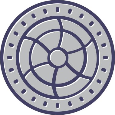 Soğutma hayran simgesi, vektör illüstrasyonu