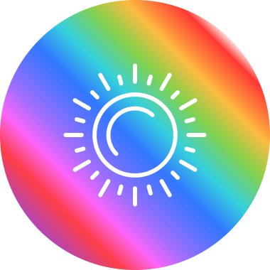 Güneş. Web simgesi basit illüstrasyon 