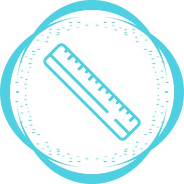 Düz cetvel simgesinin vektör çizimi 