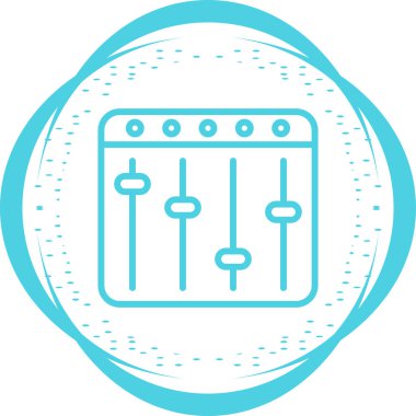 Karıştırıcı. Web simgesi basit illüstrasyon