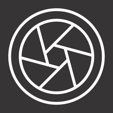 Fotoğraf Merceği simgesinin vektör illüstrasyonu