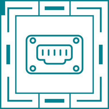 Ethernet web simgesinin vektör illüstrasyonu