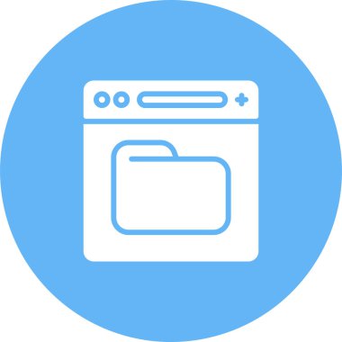 Web tarayıcı simgesi, vektör illüstrasyonu basit tasarım