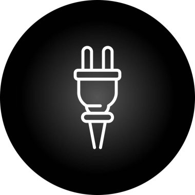 elektrik prizi simgesi. Web illüstrasyonu