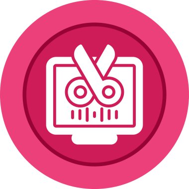 Masaüstü Bilgisayar Web simgesi vektör çizimi