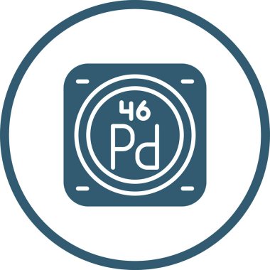 Periyodik tablonun kimyasal elementinin web illüstrasyonu