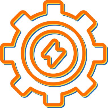 Veri Merkezi Güç Yönetimi simgesi vektör illüstrasyonu