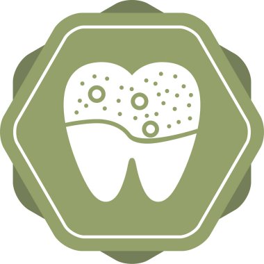 Diş simgesinin vektör illüstrasyonu 