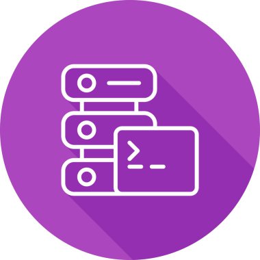 SSH Ev Sahipliği Web simgesi, vektör illüstrasyonu 