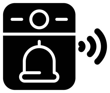Video Kapı Çanı simgesinin vektör illüstrasyonu