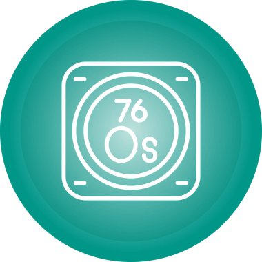 Periyodik tablonun kimyasal elementinin web illüstrasyonu