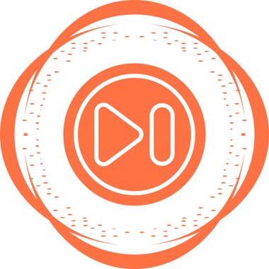 Sonraki Parça Düğmesi modern simgesinin vektör çizimi