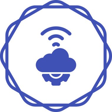 Bulut Otomasyonu Web simgesi vektör çizimi