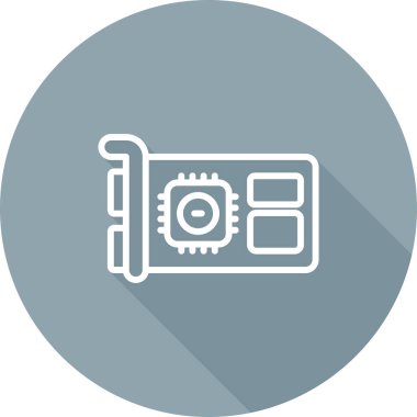 Gpu web simgesi vektör çizimi   