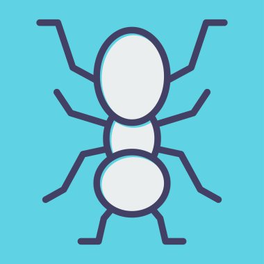 Karınca ağ simgesi, basit vektör illüstrasyonu 