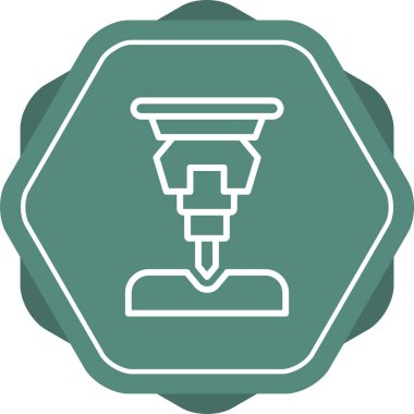 Kaya matkabı aracı simgesi, basit biçim