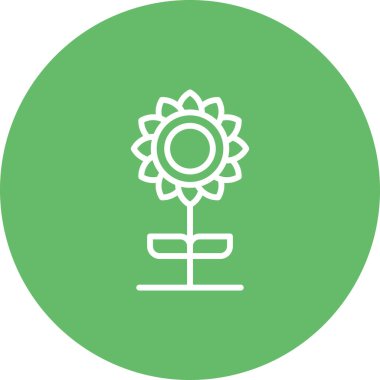 Ayçiçeği. Web simgesi basit tasarım