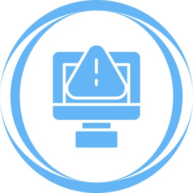 Uyarı işareti çizimi olan dizüstü bilgisayar 