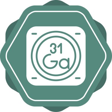 Periyodik tablonun kimyasal elementinin web illüstrasyonu