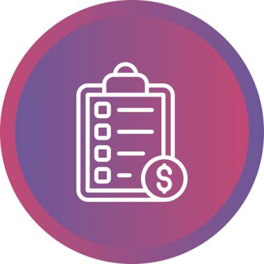 Mali Planlama kavramı illüstrasyonu, simge sembolü.