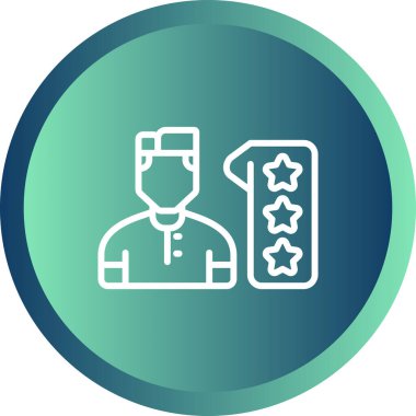 Müşteri İnceleme simgesi, vektör illüstrasyonu basit tasarım