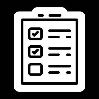 Kontrol listesi simgesinin vektör illüstrasyonu